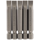 Draper 64276 Plain Slot Insert Bit, 6.5mm, 1/4" Hex, 50mm Long (Pack of 5)