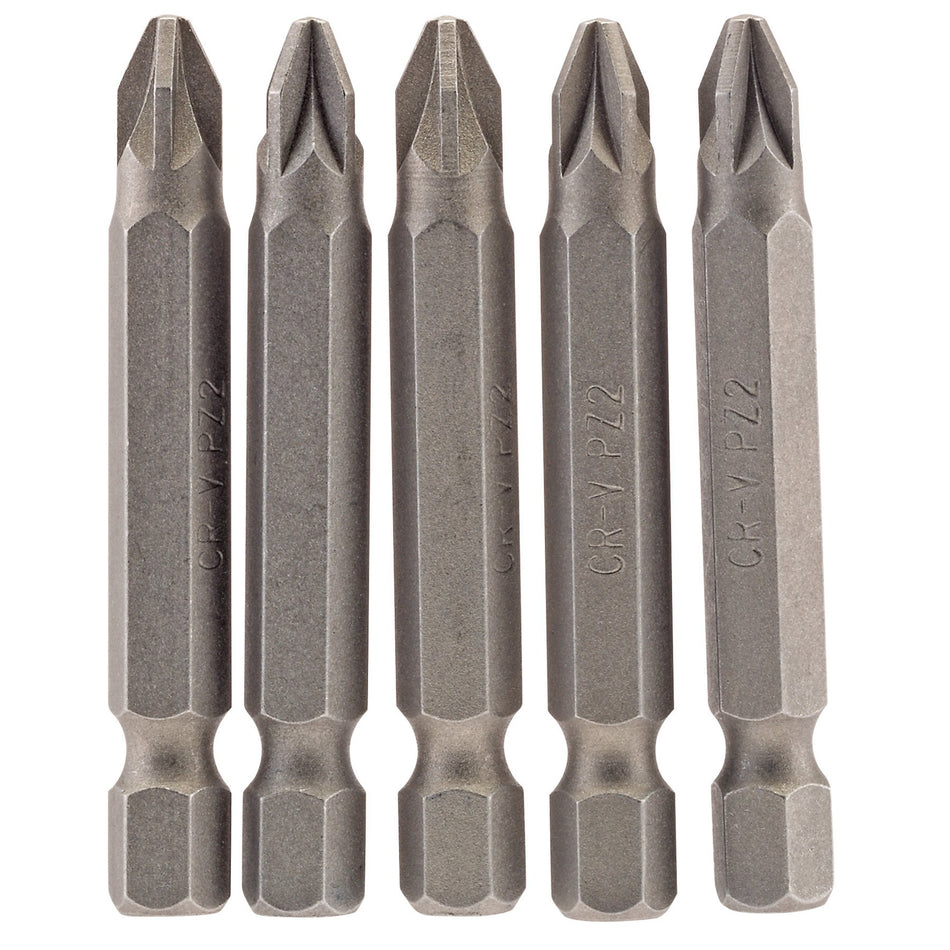 Draper 64283 PZ Type Insert Bit, 1/4" Hex, 50mm Long, No.2 (Pack of 5)