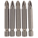 Draper 64283 PZ Type Insert Bit, 1/4" Hex, 50mm Long, No.2 (Pack of 5)