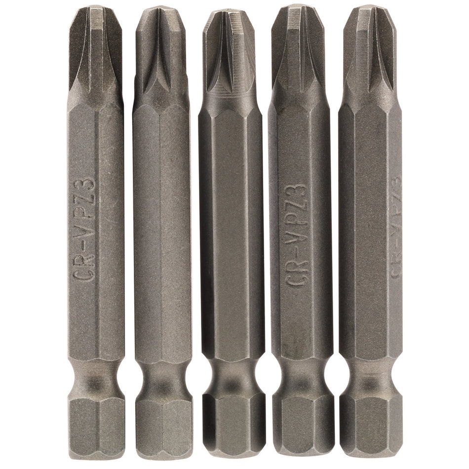 Draper 64286 PZ Type Insert Bit, 1/4" Hex, 50mm Long, No.3 (Pack of 5)