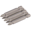 Draper 64287 Cross Slot Insert Bit, 1/4" Hex, 50mm Long, No.1 (Pack of 5)