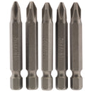 Draper 64288 Cross Slot Insert Bit, 1/4" Hex, 50mm Long, No.2 (Pack of 5)