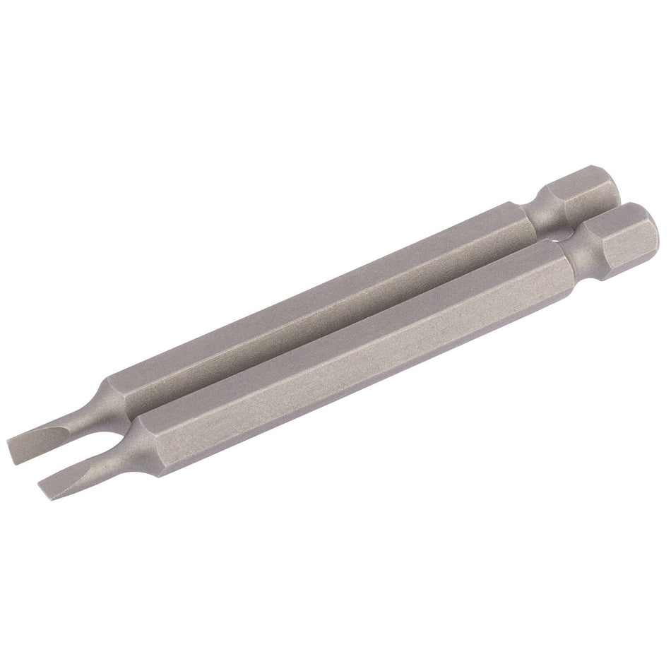 Draper 64292 Plain Slot Insert Bit, 3mm, 1/4" Hex, 75mm Long (Pack of 2)
