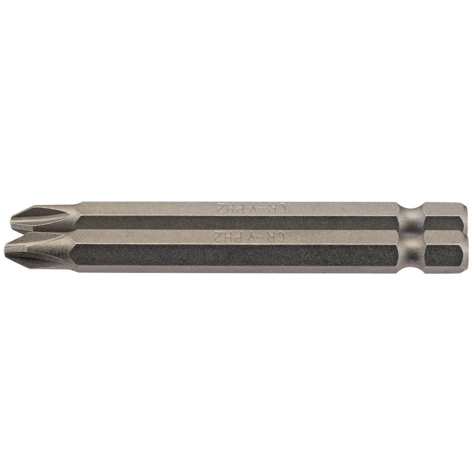 Draper 64315 Cross Slot Insert Bit, 1/4" Hex, 75mm Long, No.2 (Pack of 2)