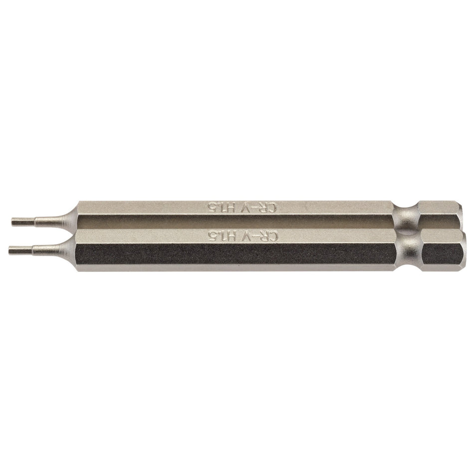 Draper 64317 Hexagonal Insert Bit, 1.5mm, 1/4" Hex, 75mm Long (Pack of 2)
