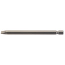 Draper 64351 Plain Slot Insert Bit, 6.5mm, 1/4" Hex, 100mm Long (Pack of 1)