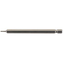 Draper 64369 Hexagonal Insert Bit, 1.5mm, 1/4" Hex, 100mm Long (Pack of 1)