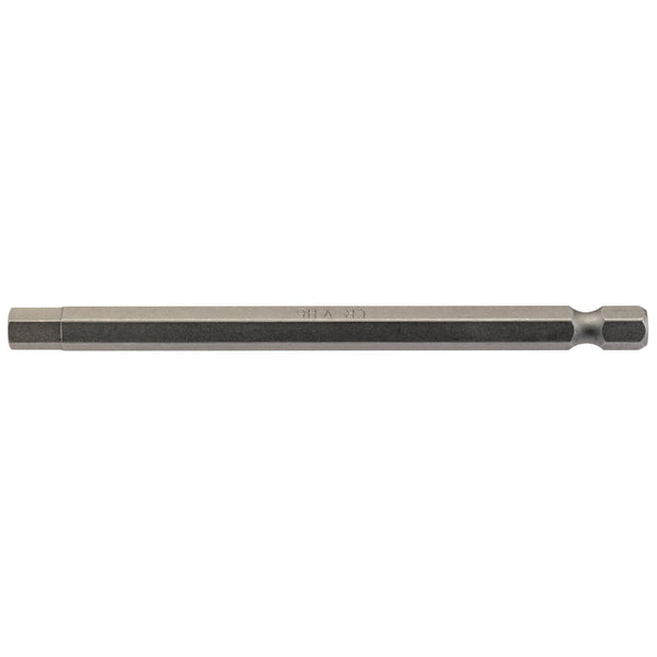 Draper 64375 Hexagonal Insert Bit, 6mm, 1/4" Hex, 100mm Long (Pack of 1)