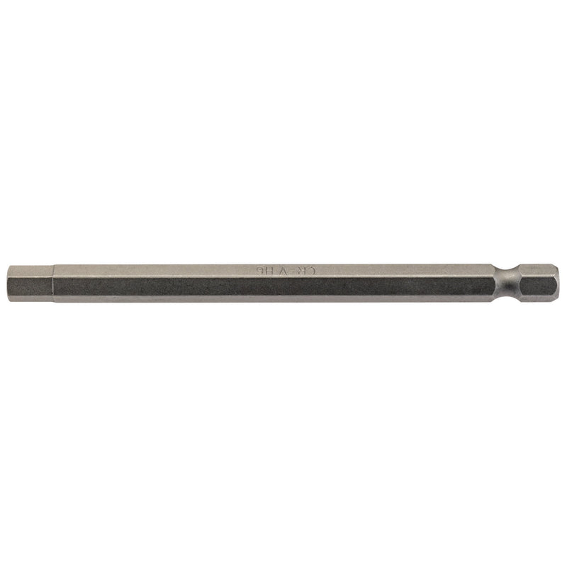 Draper 64375 Hexagonal Insert Bit, 6mm, 1/4" Hex, 100mm Long (Pack of 1)