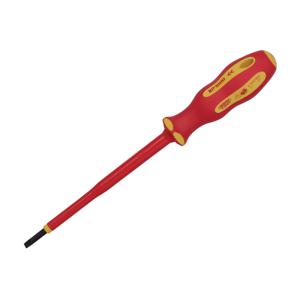 Draper 64413 XP1000 VDE Plain Slot Screwdriver, 3.5 x 100mm