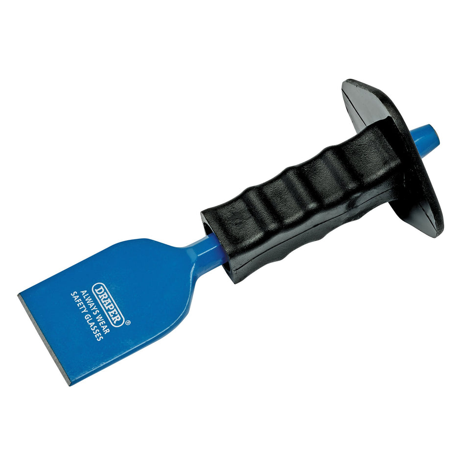 Draper 64676 Electrician's Bolster with Hand Guard, 225 x 60mm (Display Packed)