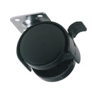 Draper 65463 Twin Nylon Plate Castor with Brake, 40mm Diameter, S.W.L. 25kg