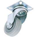 Draper 65468 Swivel Plate Fixing Rubber Castor, 50mm Diameter, S.W.L. 50kg