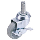Draper 65471 Swivel Bolt Fixing Rubber Castor with Brake, 50mm Diameter, S.W.L. 50kg
