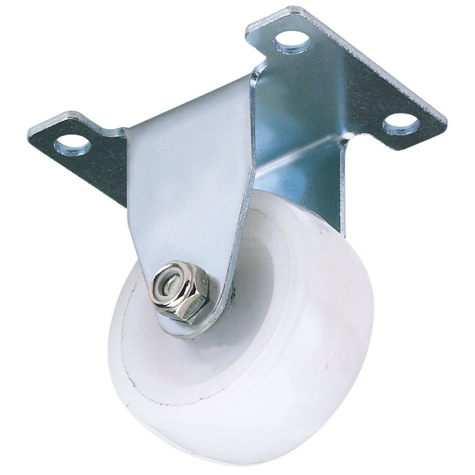 Draper 65496 Fixed Plate Fixing Nylon Wheel, 50mm Diameter, S.W.L. 75kg