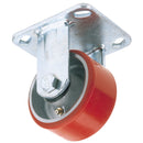 Draper 65525 Fixed Plate Fixing Heavy Duty Polyurethane Wheel, 100mm Diameter, S.W.L. 250kg