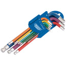 Draper 66132 Metric Coloured Hex. and Ball End Key Set (9 Piece)