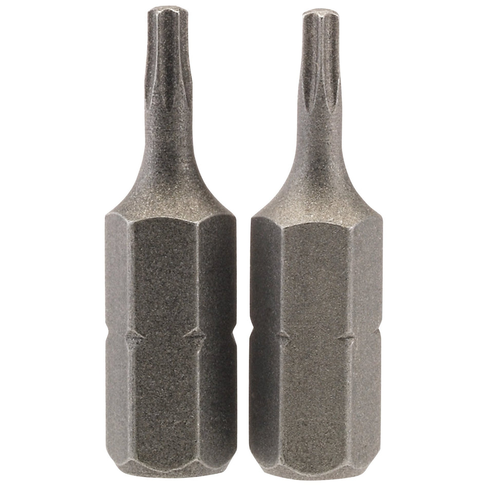 Draper 66426 Draper TX-STAR® Insert Bit, 1/4" Hex, 25mm Long, T8 (Pack of 2)