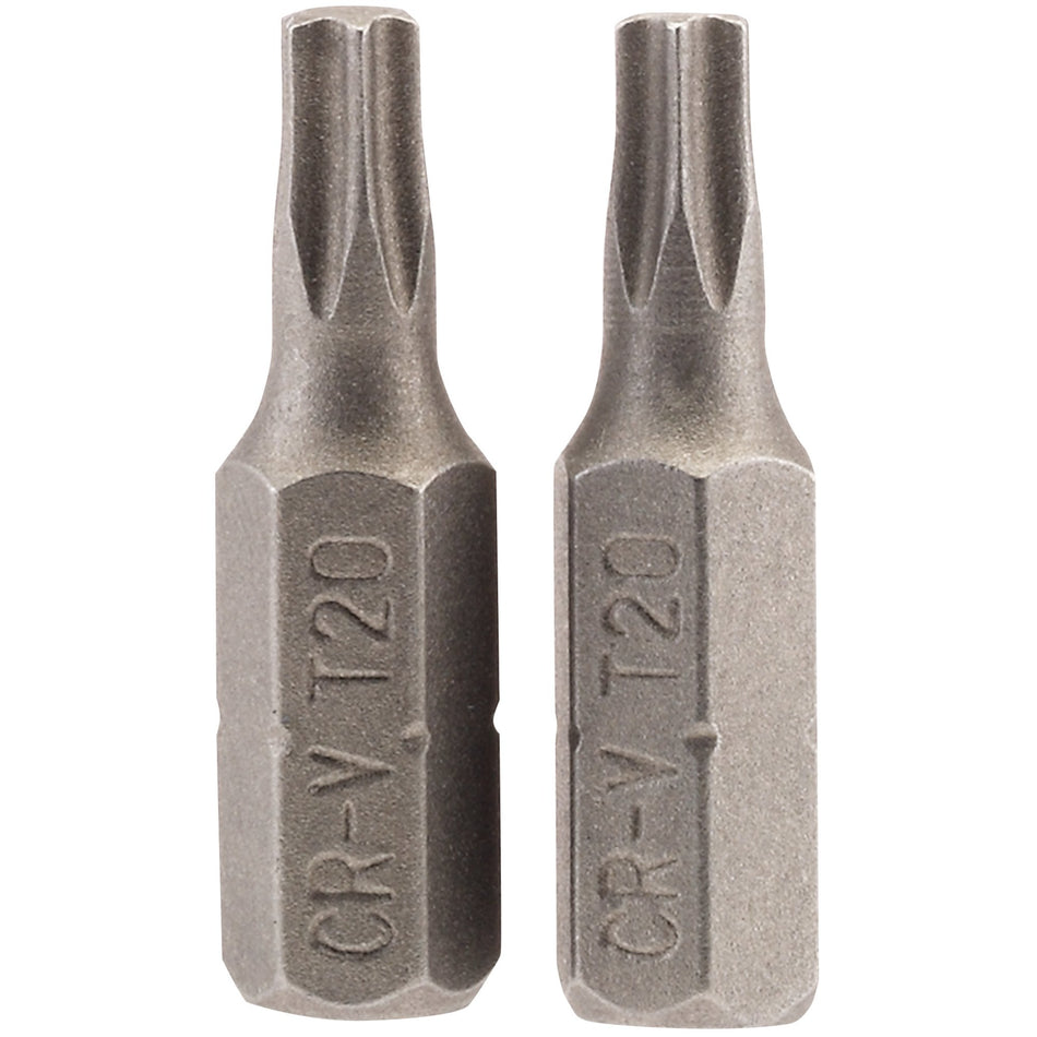 Draper 66430 Draper TX-STAR® Insert Bit, 1/4" Hex, 25mm Long, T20 (Pack of 2)