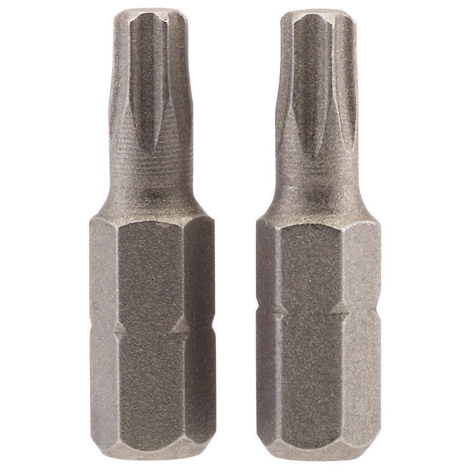 Draper 66431 Draper TX-STAR® Insert Bit, 1/4" Hex, 25mm Long, T25 (Pack of 2)