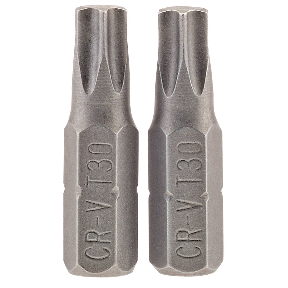 Draper 66435 Draper TX-STAR® Insert Bit, 1/4" Hex, 25mm Long, T30 (Pack of 2)
