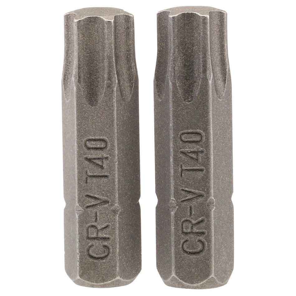 Draper 66437 Draper TX-STAR® Insert Bit, 1/4" Hex, 25mm Long, T40 (Pack of 2)