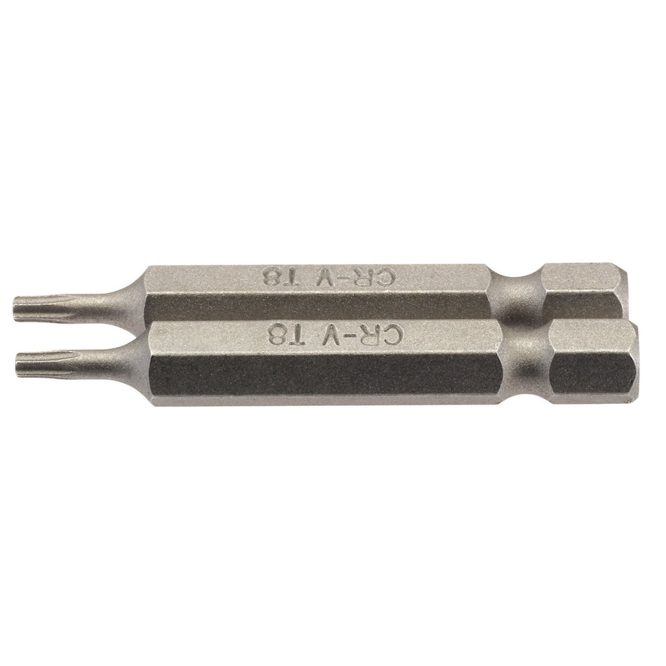 Draper 66484 Draper TX-STAR® Insert Bit, 1/4" Hex, 50mm Long, T8 (Pack of 2)