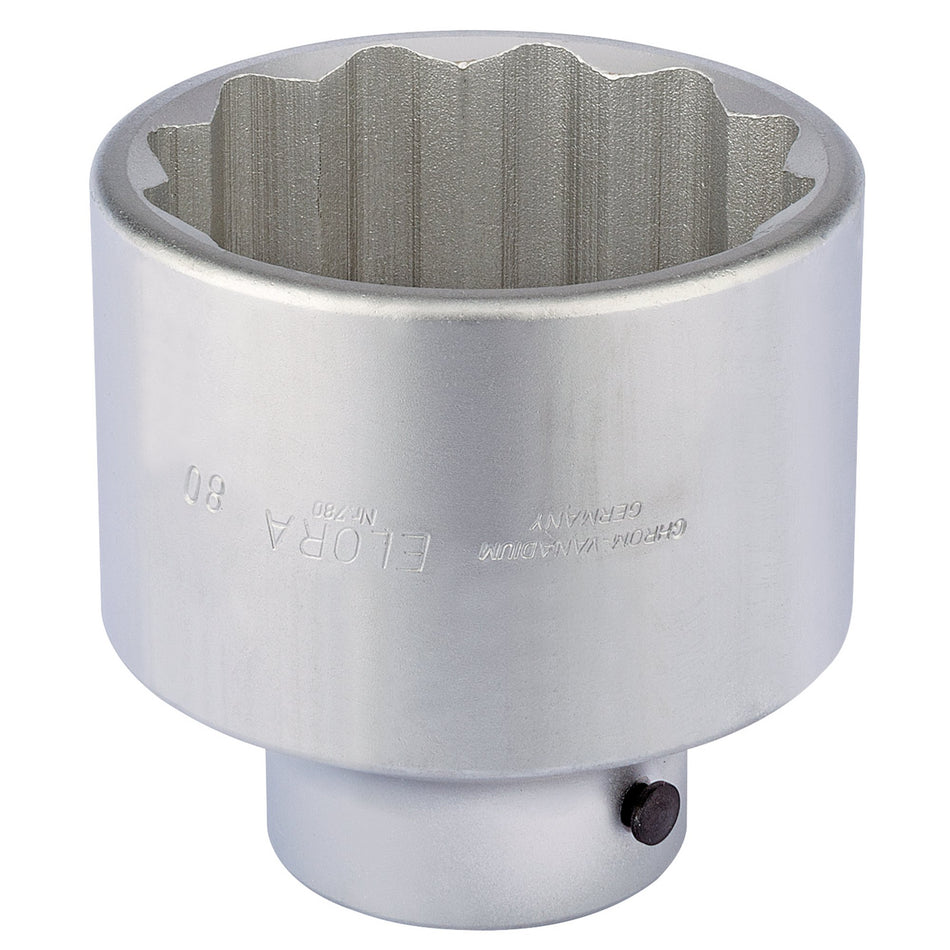 Draper 67400 Elora Bi-Hexagon Socket, 1" Sq. Dr., 80mm