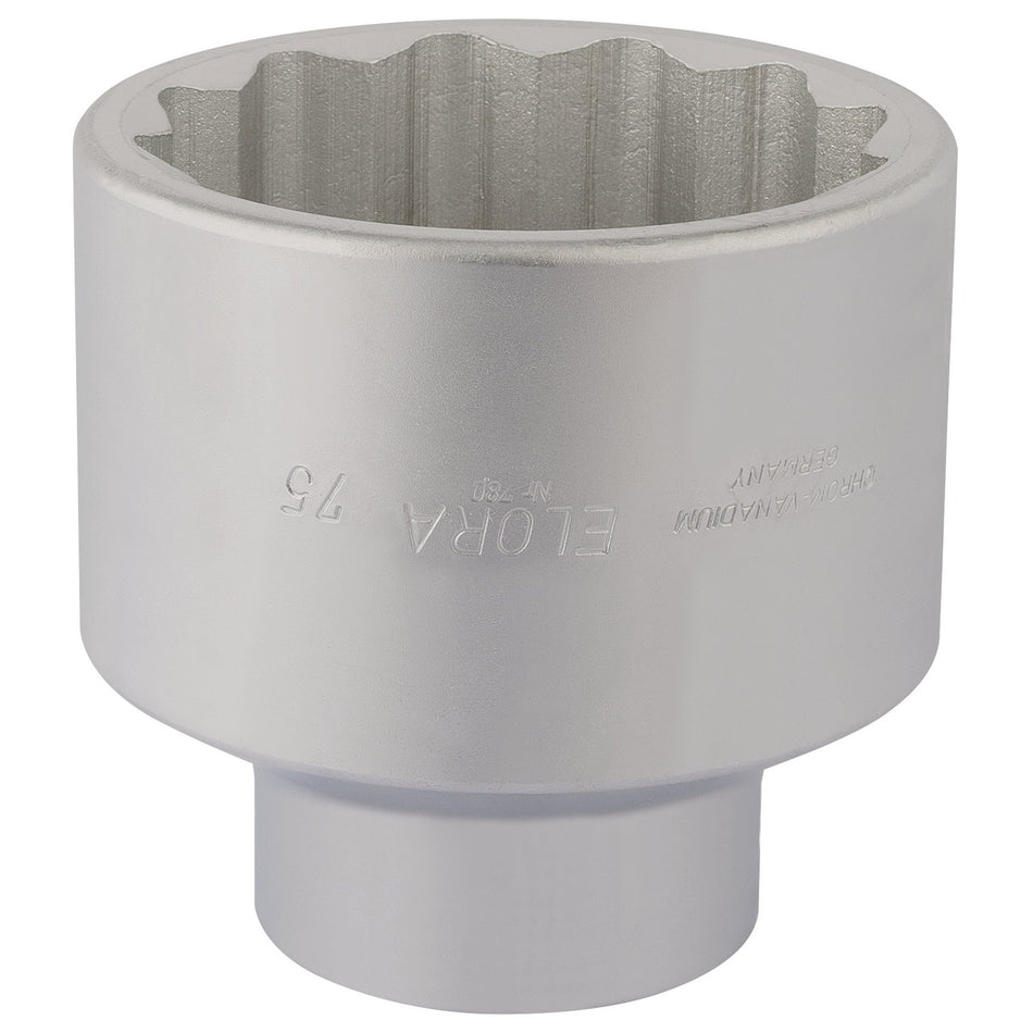 Draper 67418 Elora Bi-Hexagon Socket, 1" Sq. Dr., 75mm