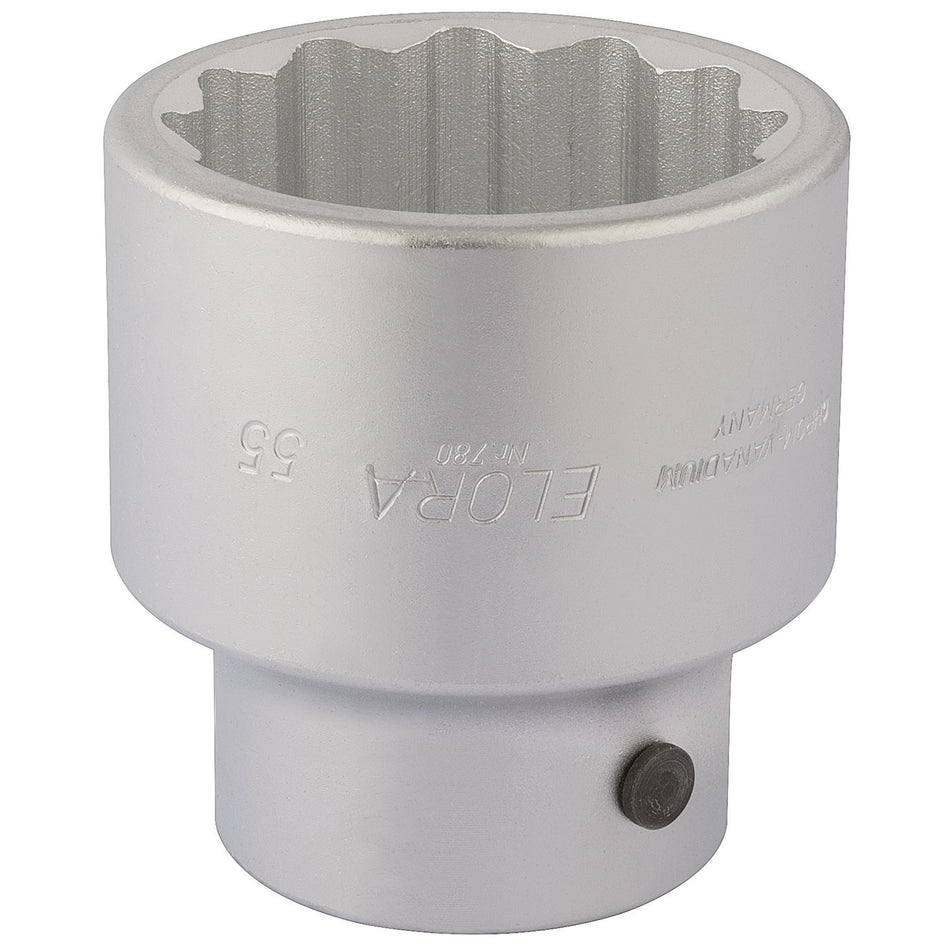 Draper 67450 Elora Bi-Hexagon Socket, 1" Sq. Dr., 55mm