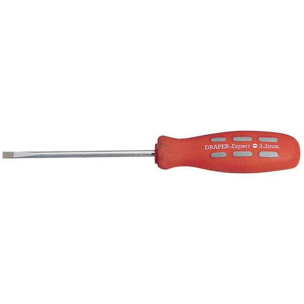Draper 67850 Plain Slot Parallel Tip Mechanic's Screwdriver, 100 x 3.2mm (Sold Loose)