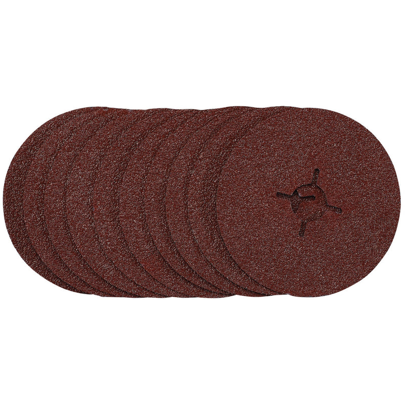Draper 68377 Fibre Sanding Discs, 115mm, 36 Grit, (Pack of 10)