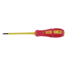 Draper 69211 VDE Approved Fully Insulated Plain Slot Screwdriver, 2.5 x 75mm (Display Packed)