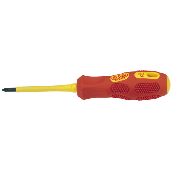 Draper 69225 VDE Approved Fully Insulated Cross Slot Screwdriver, No.1 x 80mm (Sold Loose)