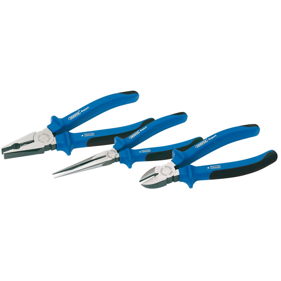 Draper 69289 Heavy Duty Soft Grip Pliers Set (3 Piece)