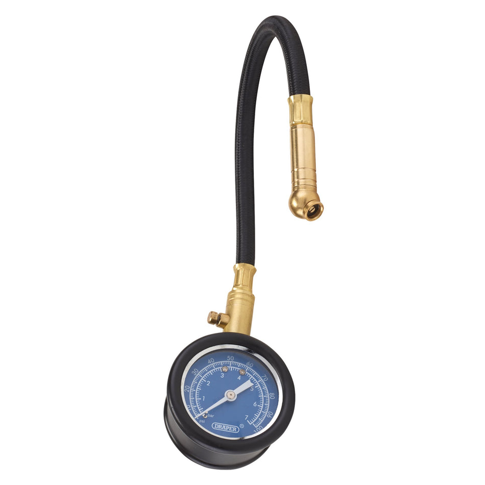 Draper 69924 Tyre Pressure Gauge with Flexible Hose