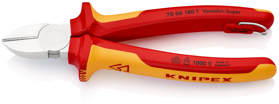 KNIPEX 70 06 180 T DIAGONAL CUTTING NIPPERS TT
