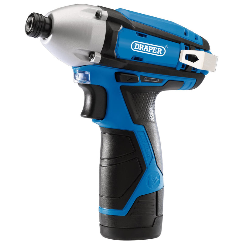 Draper 70257 12V Combi Drill & Impact Driver, 2 x 1.5Ah Batteries, 1 x Fast Charger
