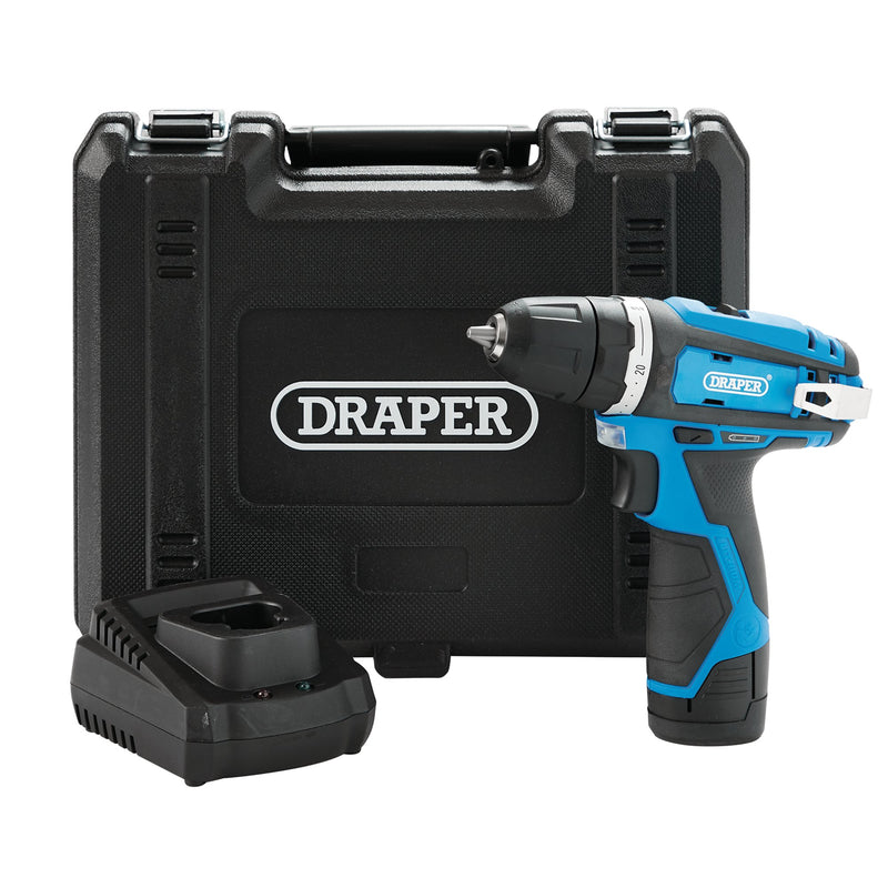 Draper 70328 12V Drill Driver 1 x 1.5Ah Battery 1 x Fast Charger