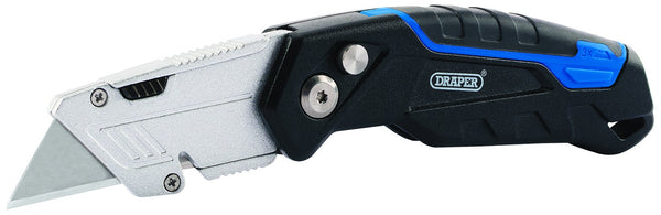 Draper 70361 Folding Trimming Knife with Belt Clip & Storage Compartment