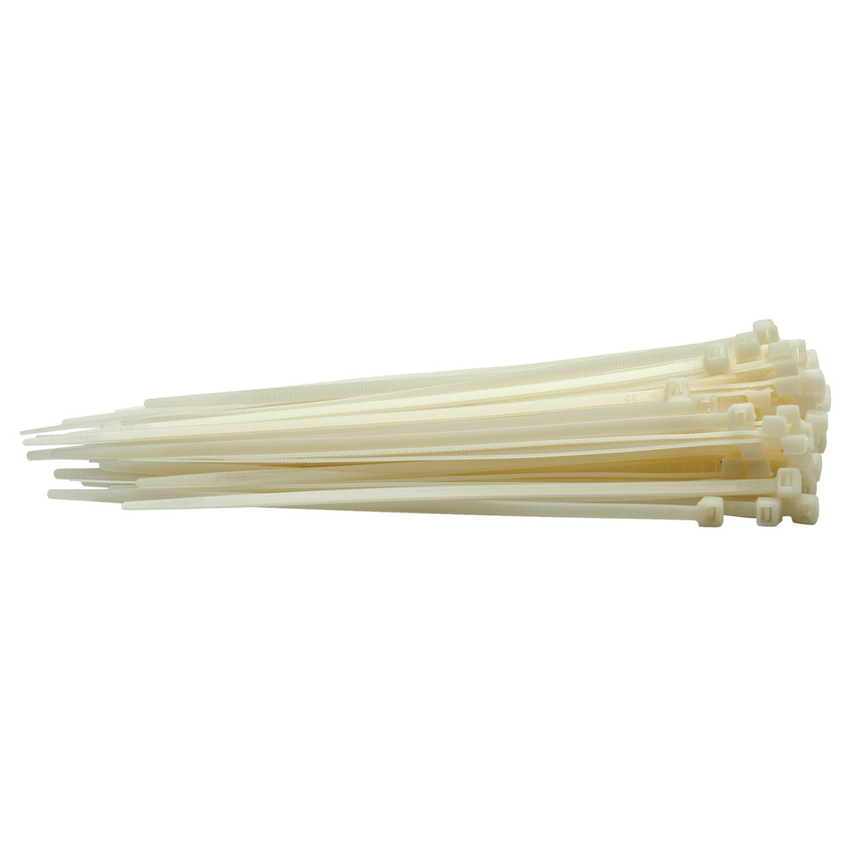 Draper 70394 Cable Ties, 4.8 x 200mm, White (Pack of 100)