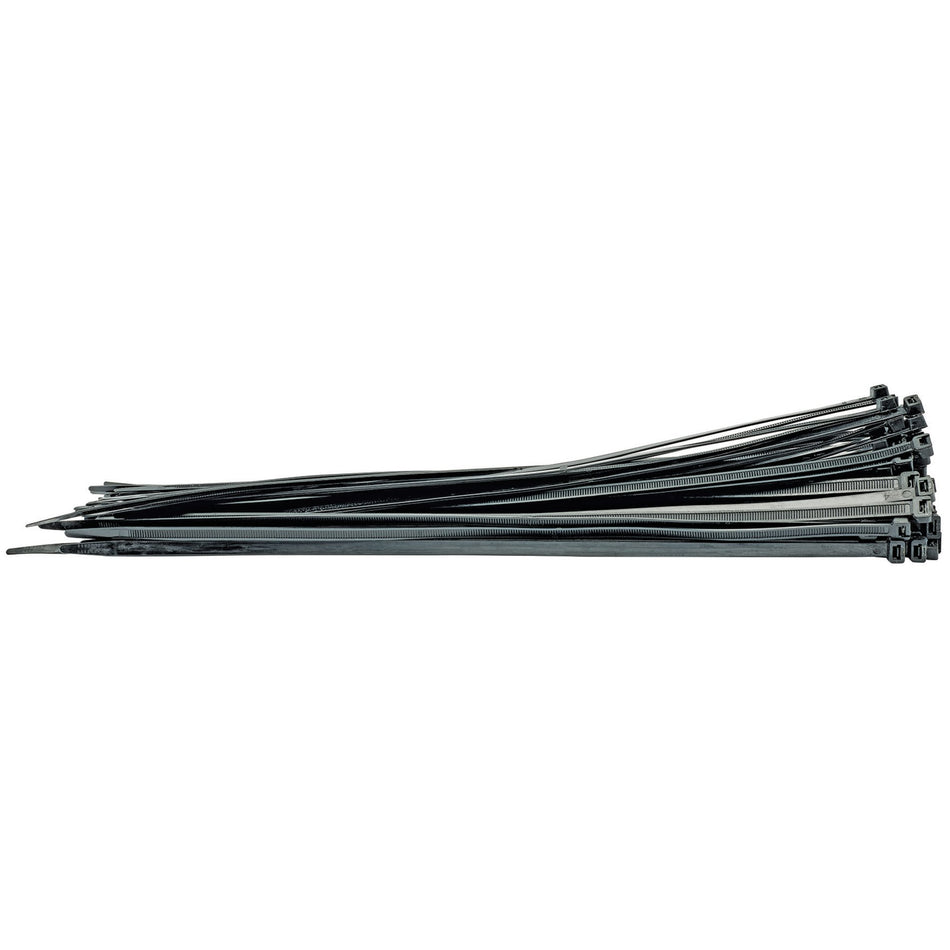 Draper 70408 Cable Ties, 8.8 x 500mm, Black (Pack of 100)