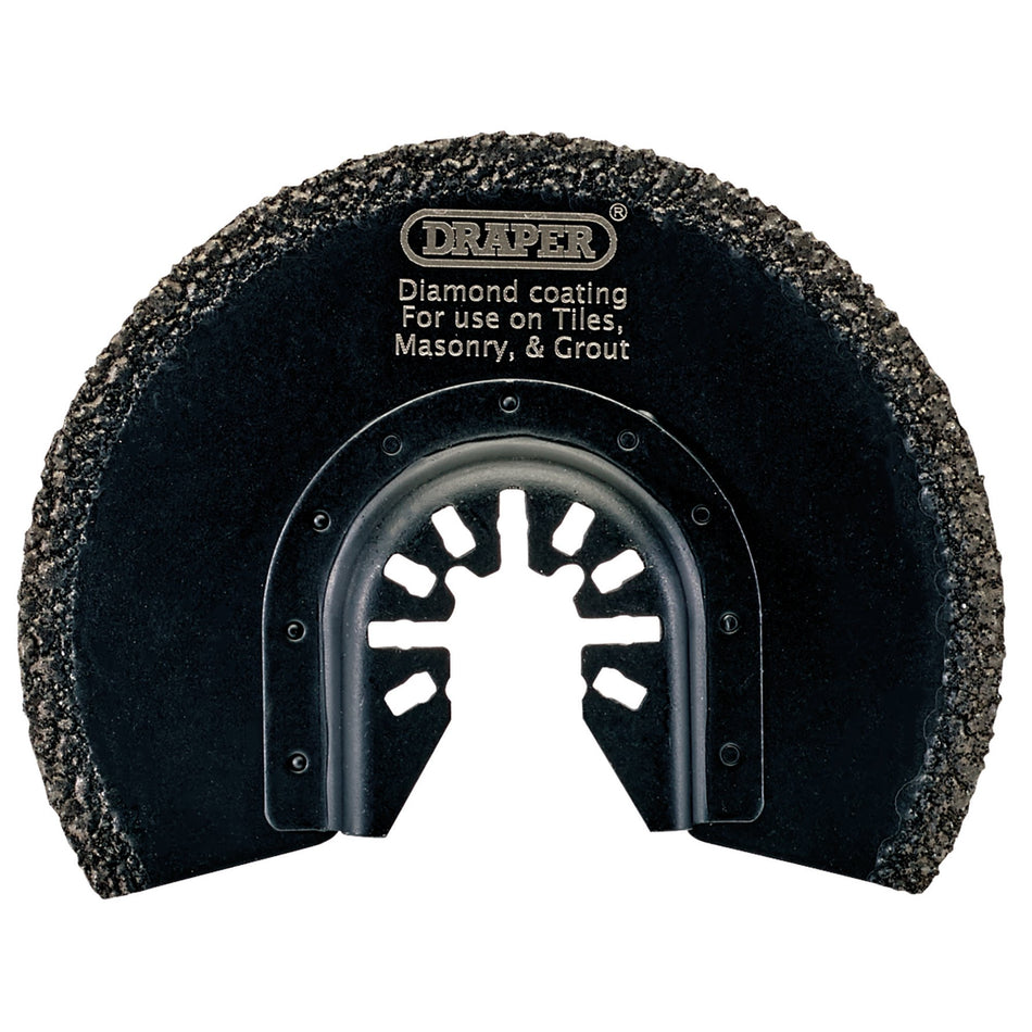 Draper 70469 Oscillating Multi-Tool Diamond Coated Cutting Blade, 88mm