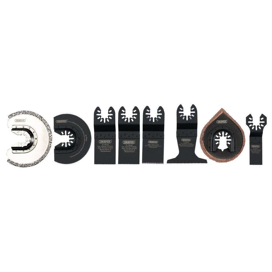 Draper 70480 Oscillating Multi-Tool Blade Set Including Ceramics (8 Piece)