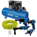 Draper 70530 Compressor & Air Tool Kit, 150L