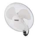 Draper 70975 230V Oscillating Wall Mounted Fan with Remote Control, 16"/400mm, 3 Speed
