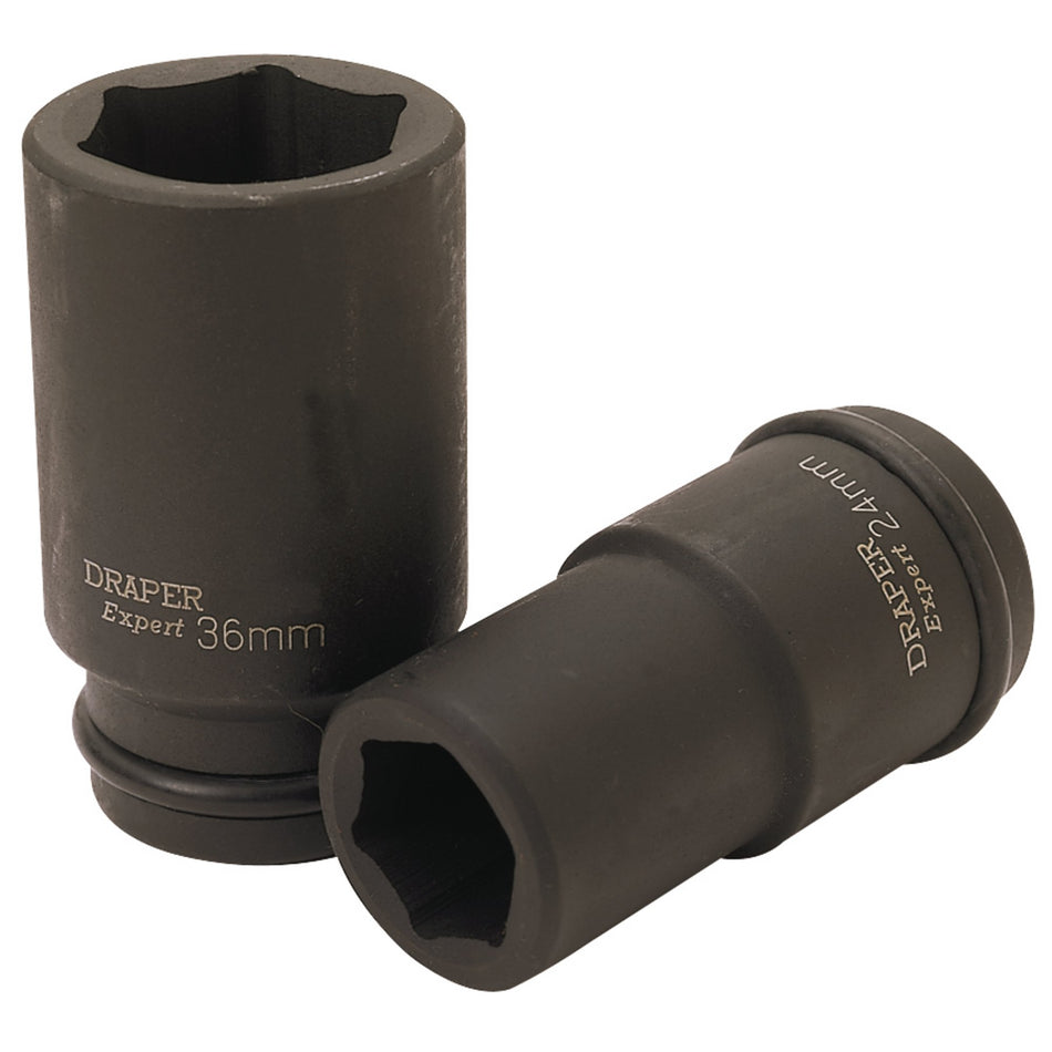 Draper 71883 HI-TORQ® 6 Point Deep Impact Socket, 3/4" Sq. Dr., 24mm