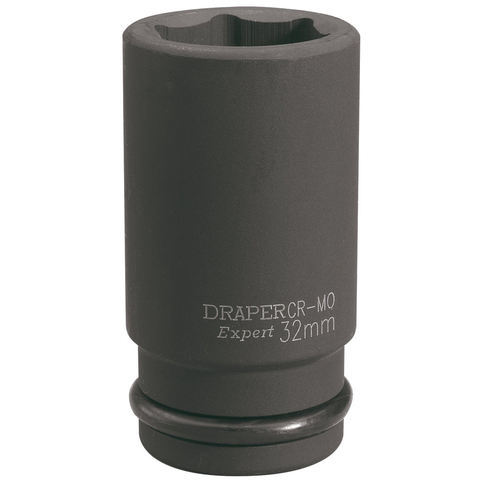 Draper 71924 HI-TORQ® 6 Point Deep Impact Socket, 3/4" Sq. Dr., 32mm