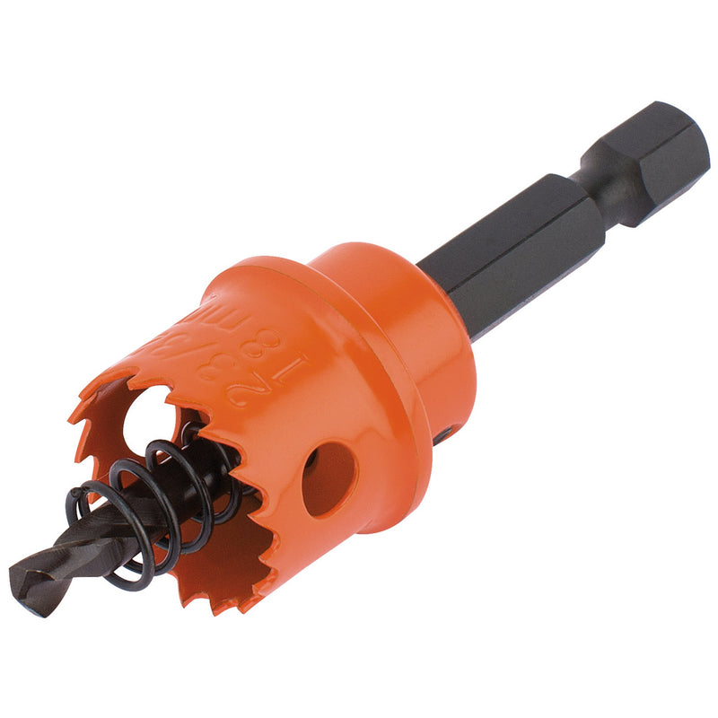 Draper 71972 Bi-Metal Hole Saw with Integrated Arbor, 18mm