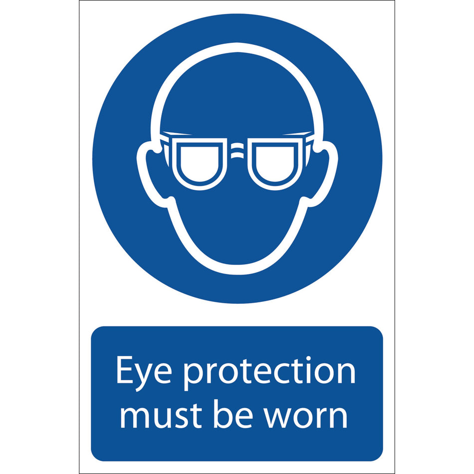 Draper 72080 Eye Protection' Mandatory Sign, 200 x 300mm